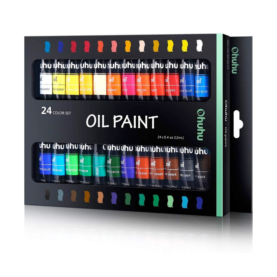 Ohuhu Set de 24 Pinturas Al Oleo 1