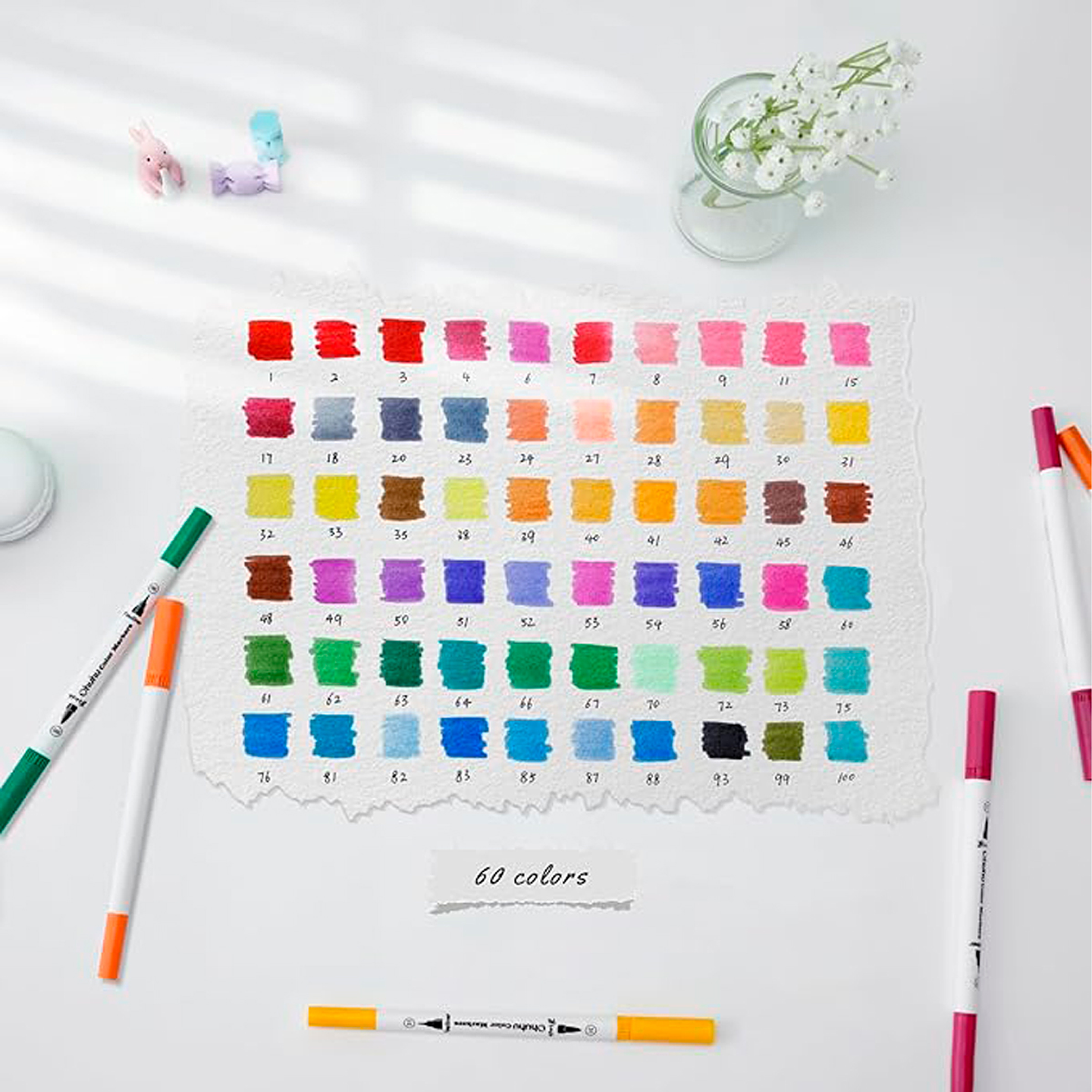 Ohuhu Maui 60 Marcadores a Base de Agua 4