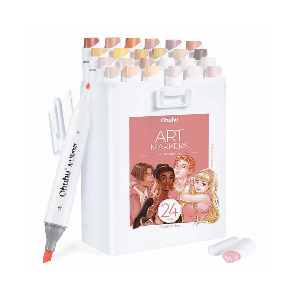 Set 24 Marcadores Ohuhu Serie Kaala Skin Tones 1