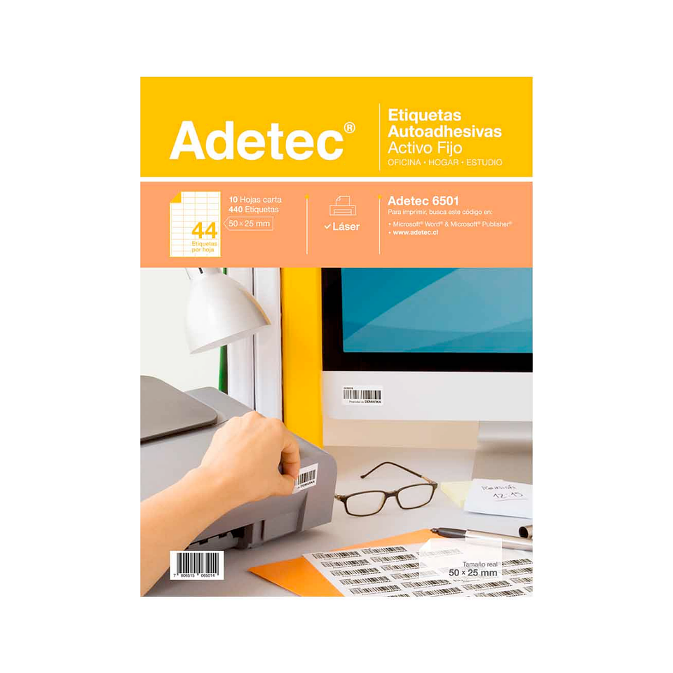 Etiqueta Autoadhesiva Activo Fijo 50x25mm 10 Hojas 1