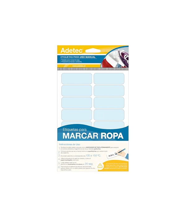 Etiquetas Para Marca Ropa Y Uniformes Color - Adetec