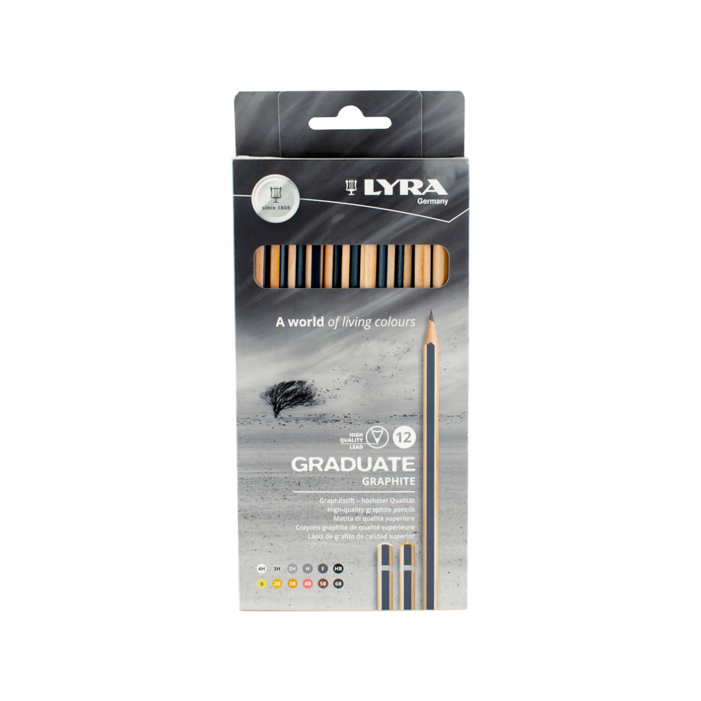 Set 12 Lapices Grafito Lyra graduate 1