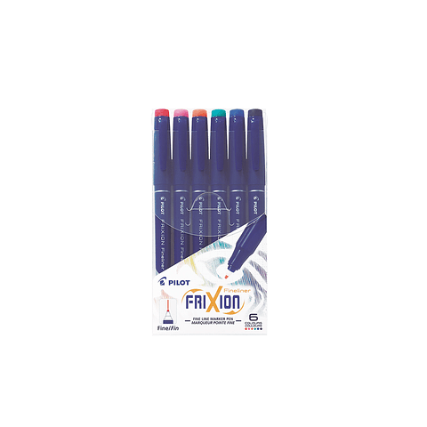 Set Marcadores Fixion Fineliner 6 Colores