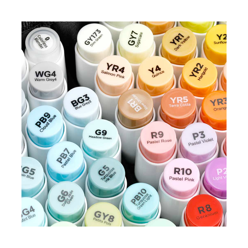 OHUHU 72 Marcadores de Alcohol + 1 Blender (Pincel & Biselada) 3