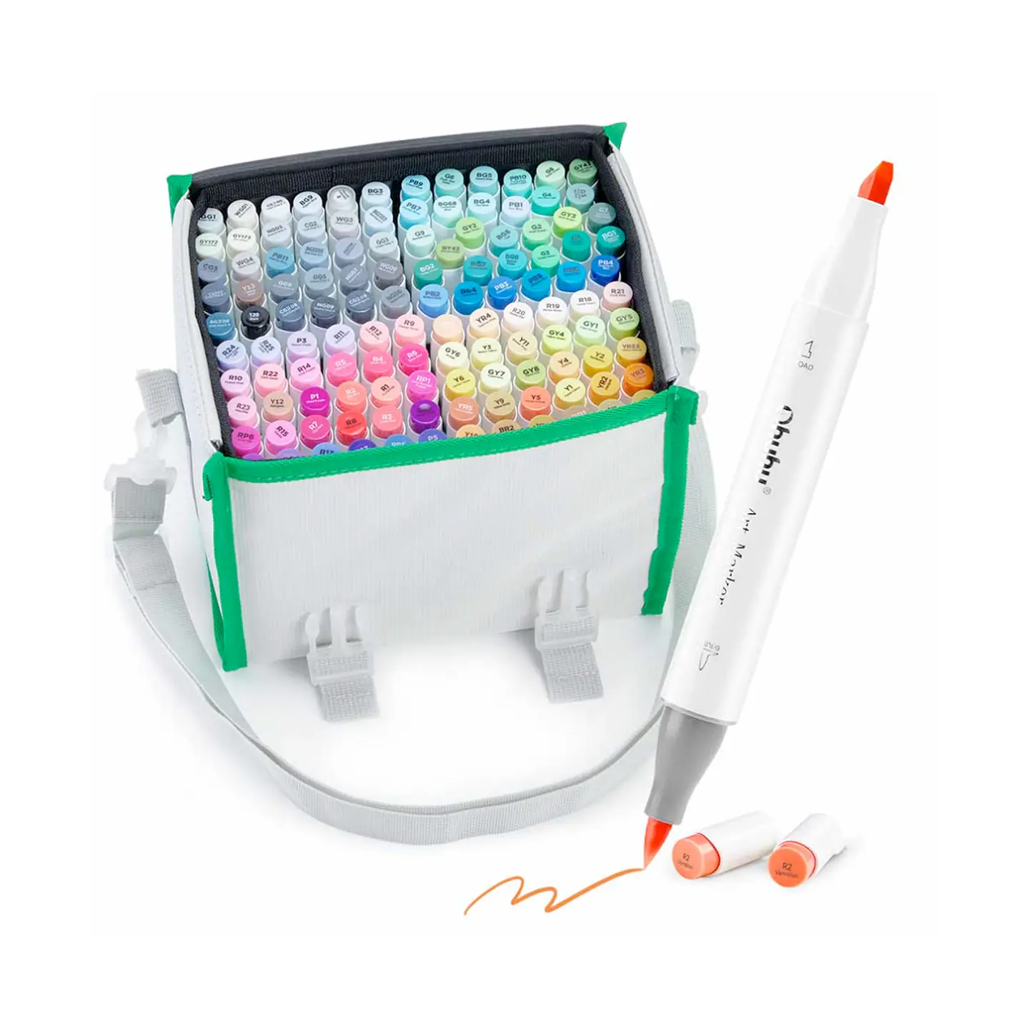 OHUHU 120 Marcadores de Alcohol + 1 Blender (Pincel & Biselada) 1