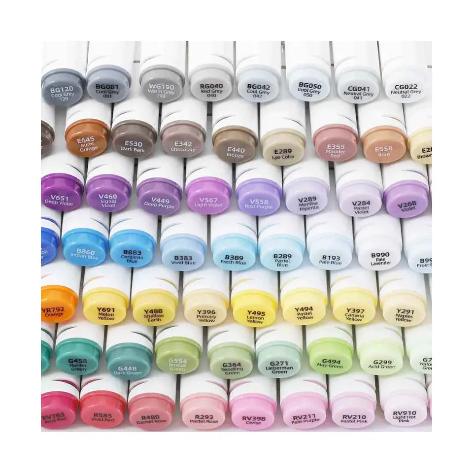 120 Marcadores De Alcohol + 1 Blender Fina & Biselada 3