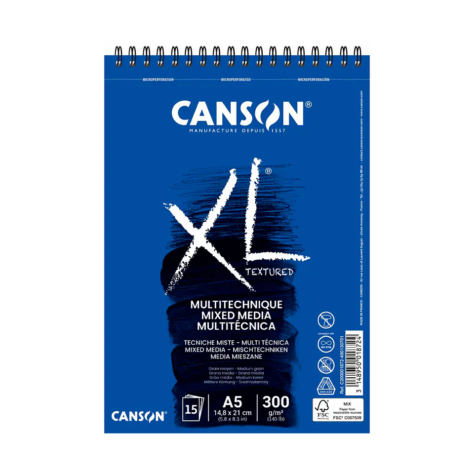 Canson XL Mix Media Croquera 300 Gsm - Distintas Medidas 2