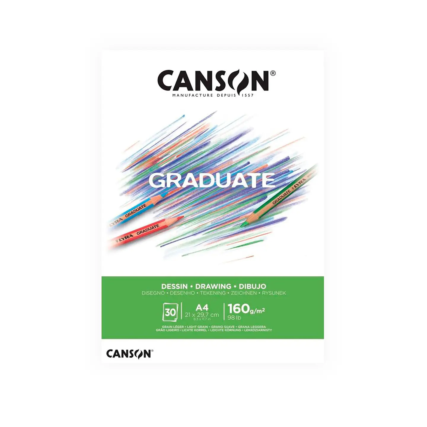 Canson Pad Graduate Dessin 30 hojas 160 g/m2 2