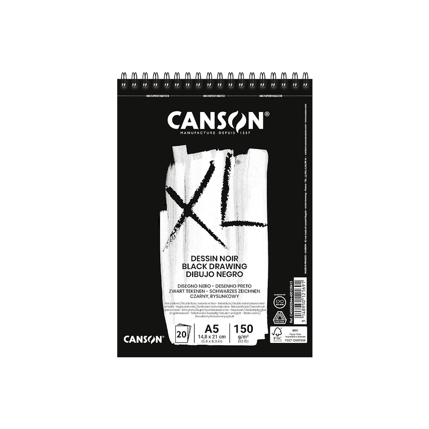Croquera Canson XL Noir - Distintas Medidas 2