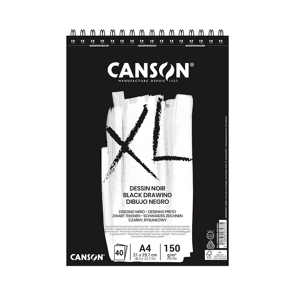 Croquera Canson XL Noir - Distintas Medidas 3