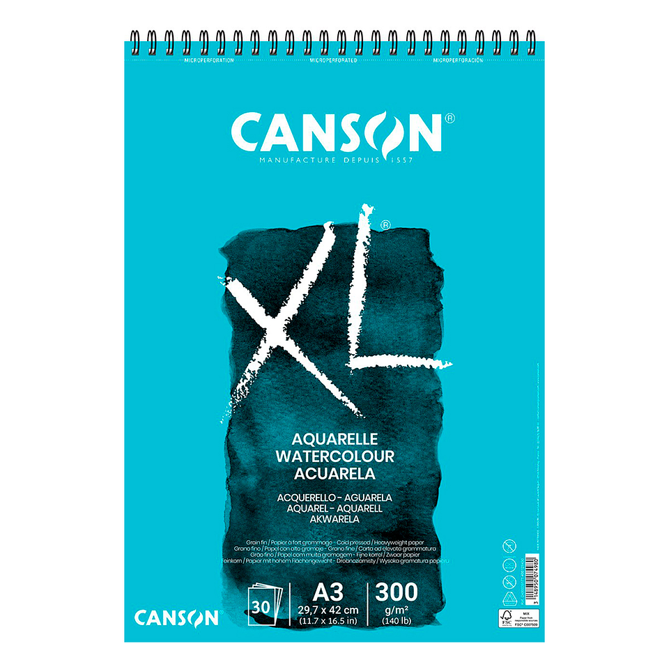 Croquera Canson XL Aquarelle - Distintas Medidas 4