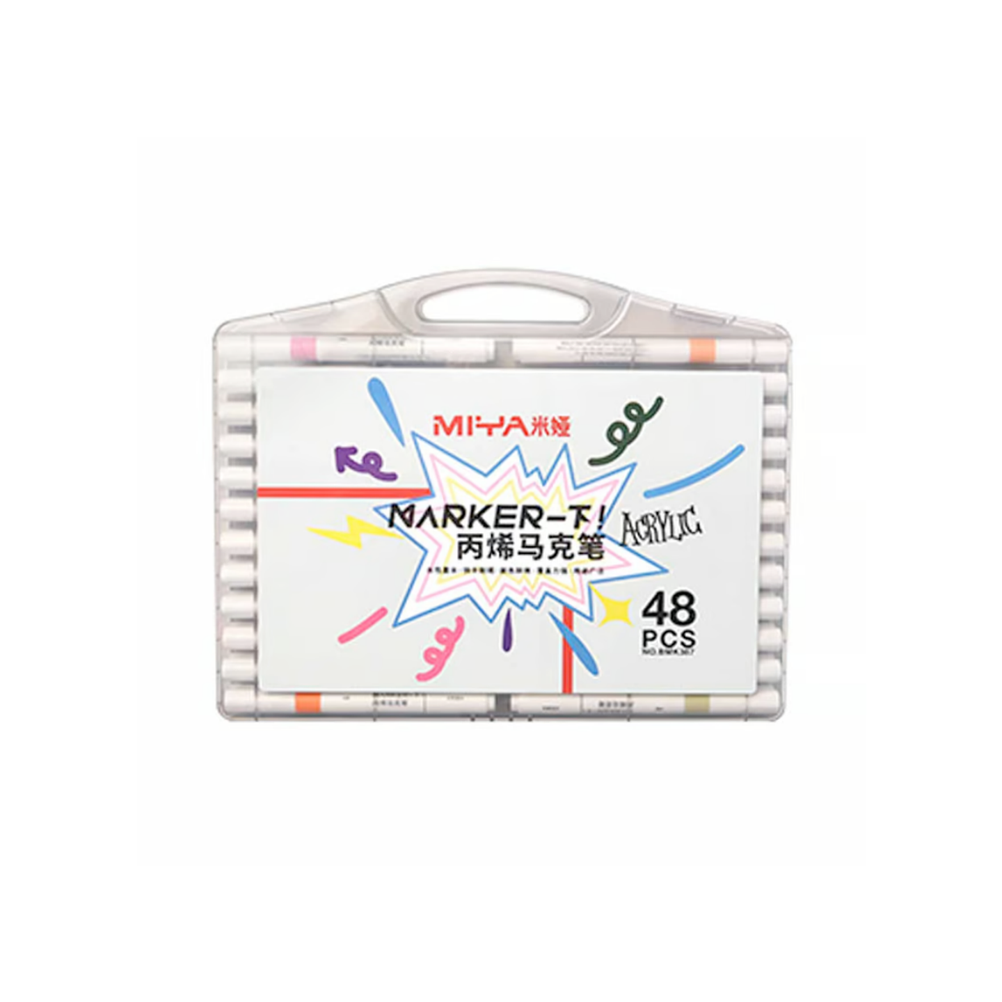 Set 48 Marcadores Acrilicos (Punta Redonda) - Miya 1