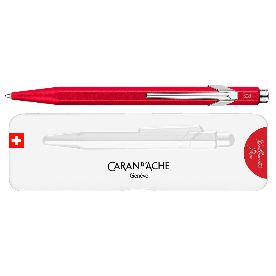 Bolígrafo Caran D'Ache 849 Colormat-X Rojo Con Caja 1