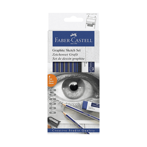 Faber-Castell Graphite Sketch Set - 8 Piezas