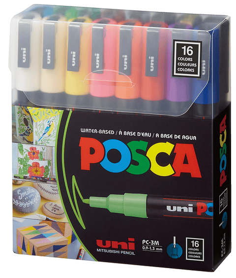 Set Marcador Posca 3m - 16 Colores