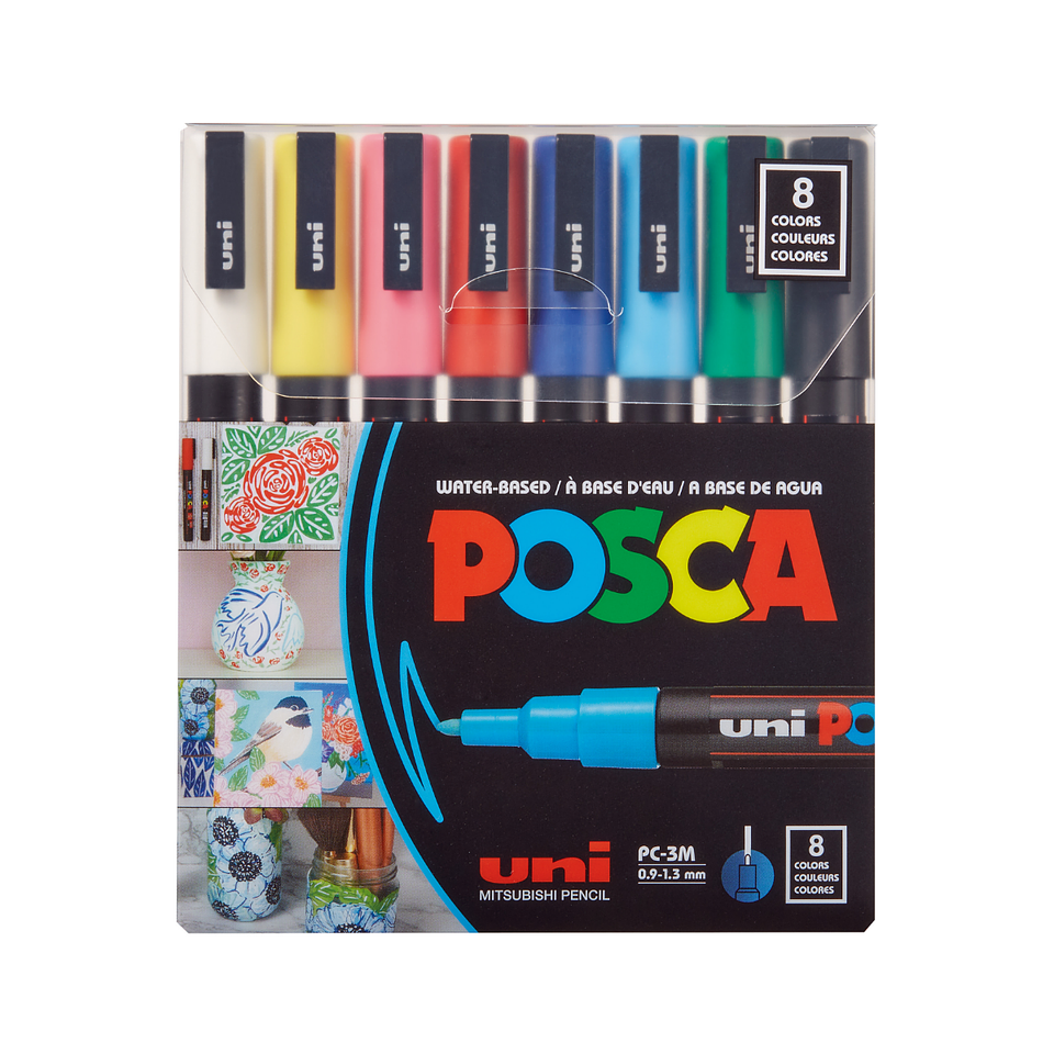 Marcadores Posca 3M Set 8 Colores Básicos 1