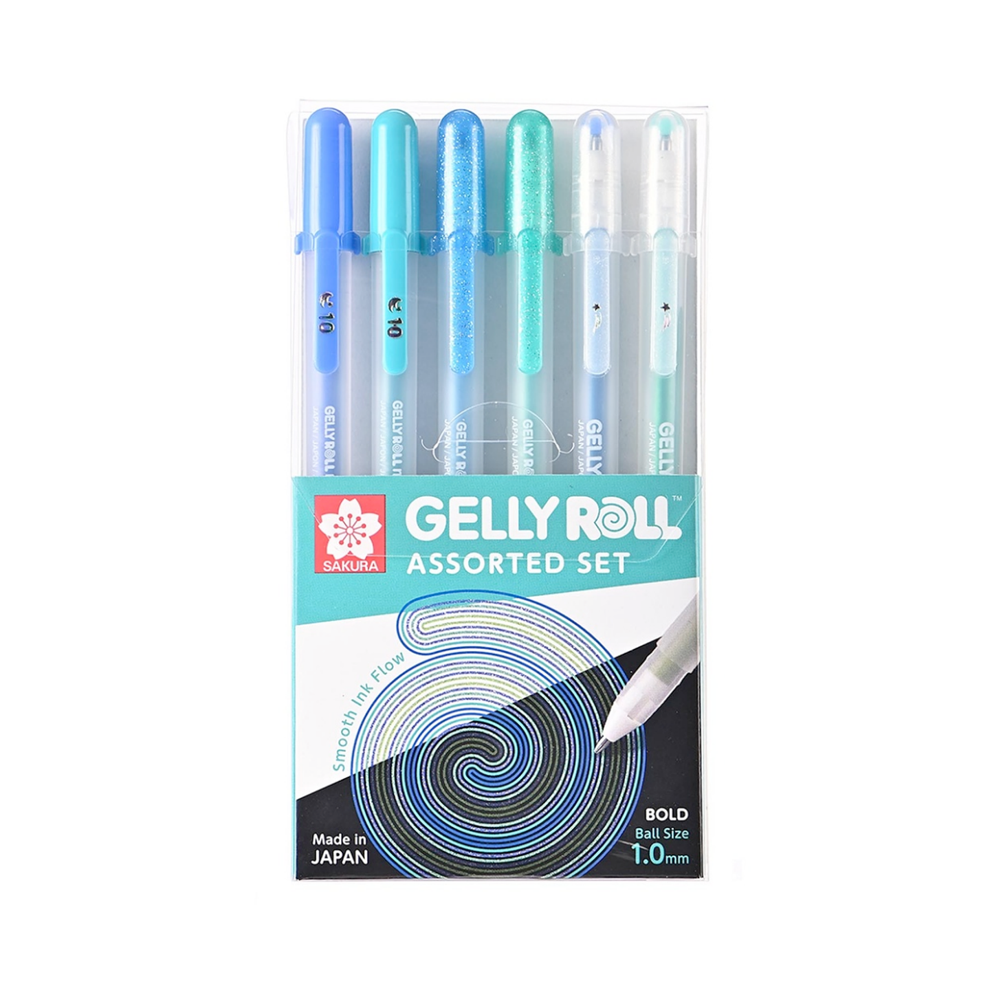 Lapiz Gel Gelly Roll Sakura Azules y Verdes 1