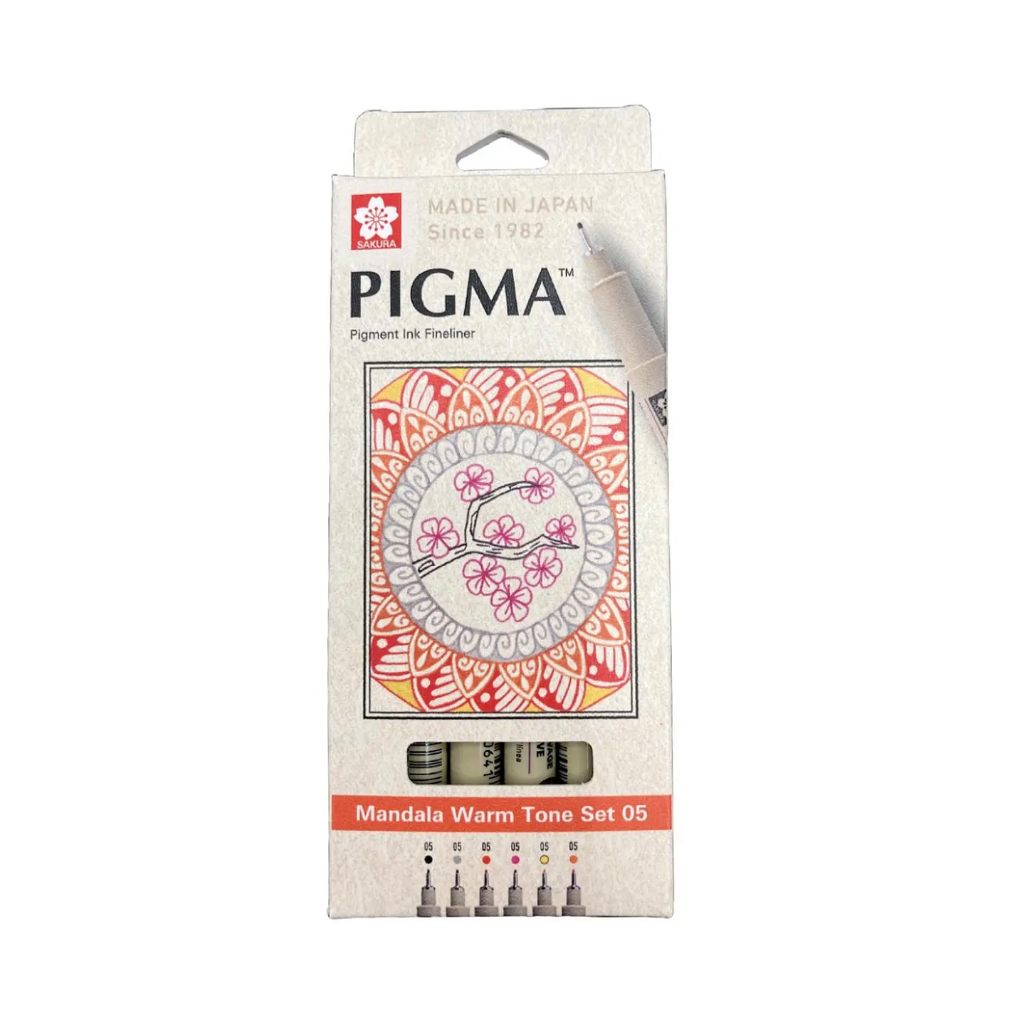 Set de Tiralínea Pigma Micron Sakura 05 Mandala 6 Col Cálidos 1