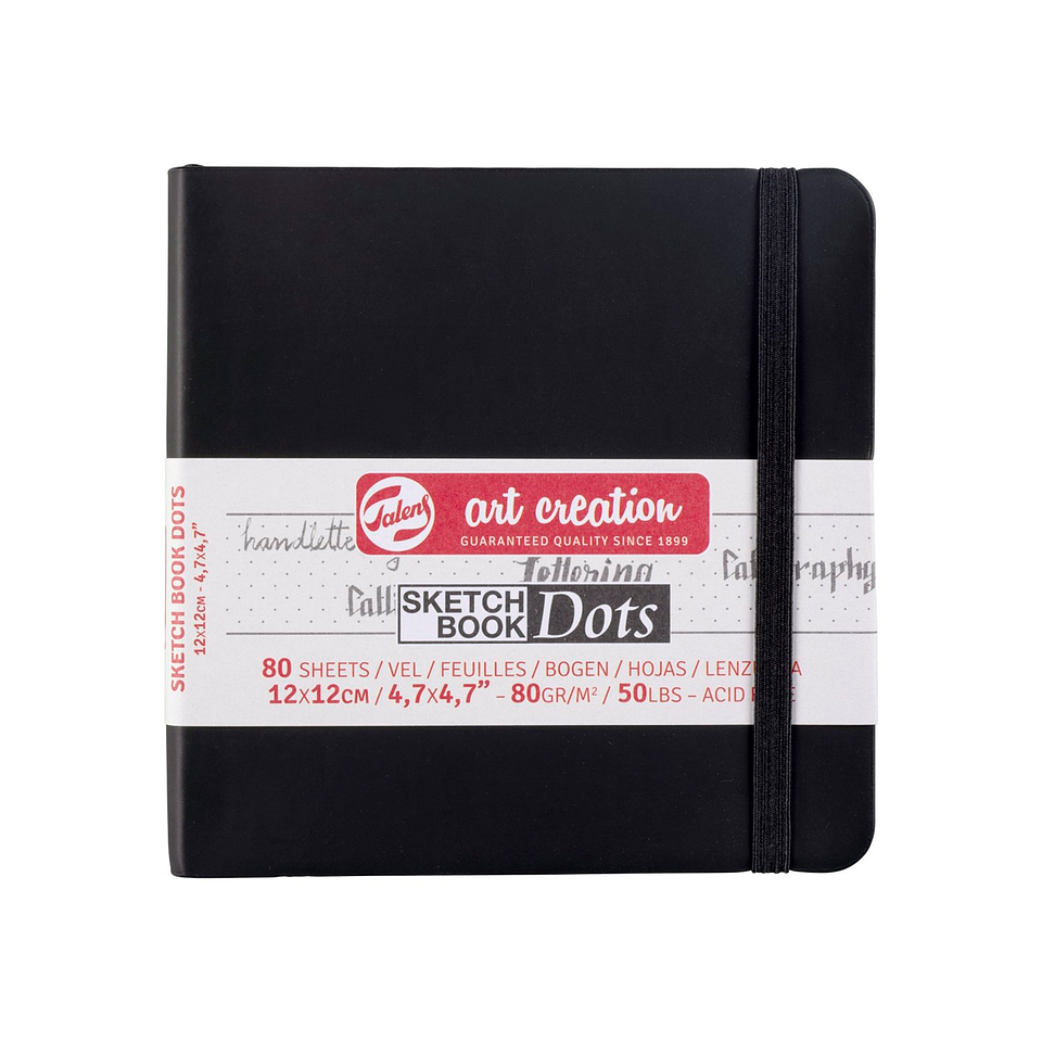 Libreta Negra con Puntos 80grs - Sketchbook Art Creation 3