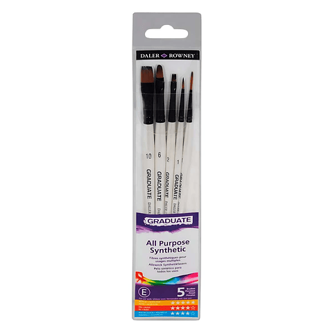 Pinceles Daler Rowney Clásicos Set 5 Unidades