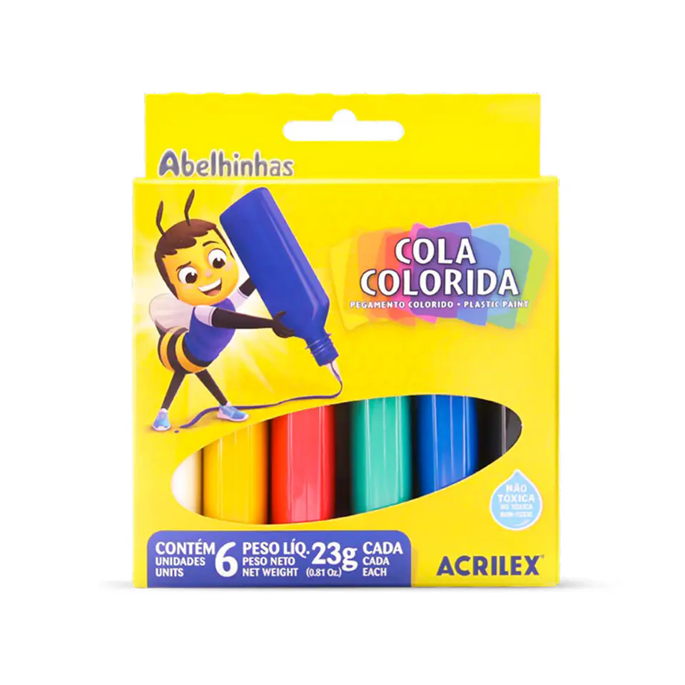 Cola Colorida Estuche 6 Colores 1