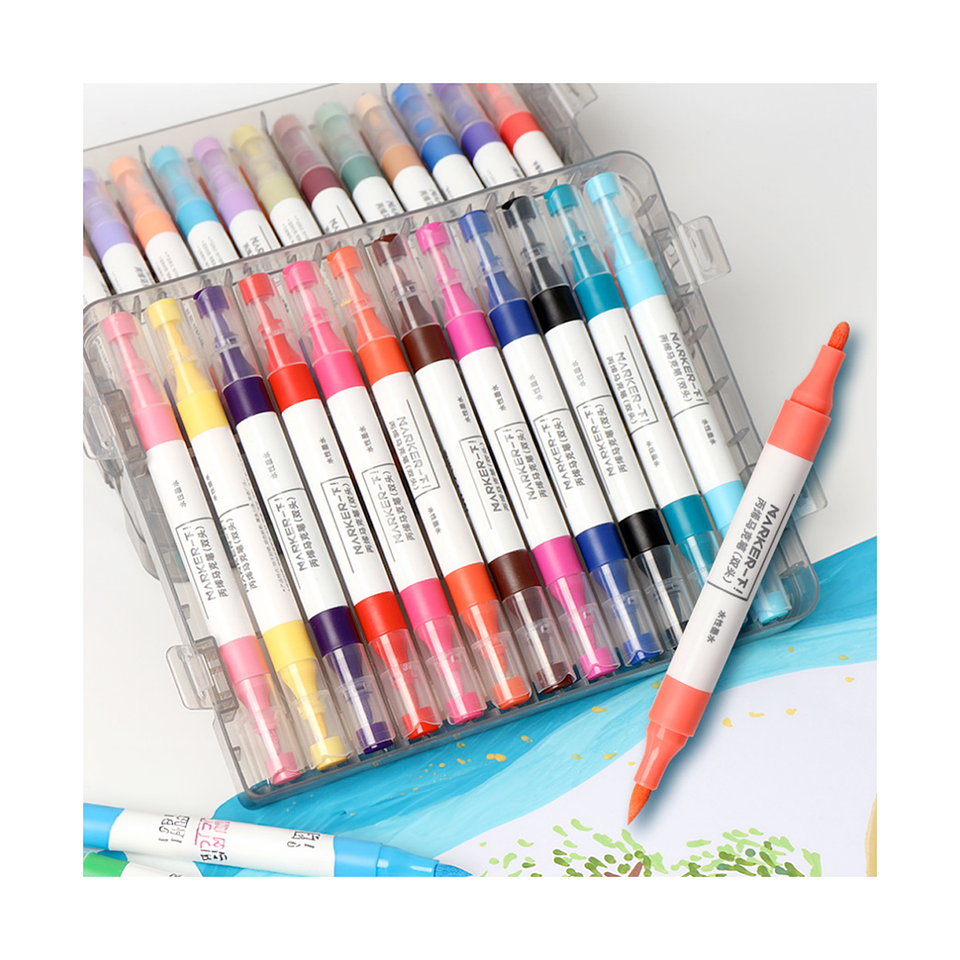 Set 36 Marcadores Acrilicos (Doble Punta) - Miya 3