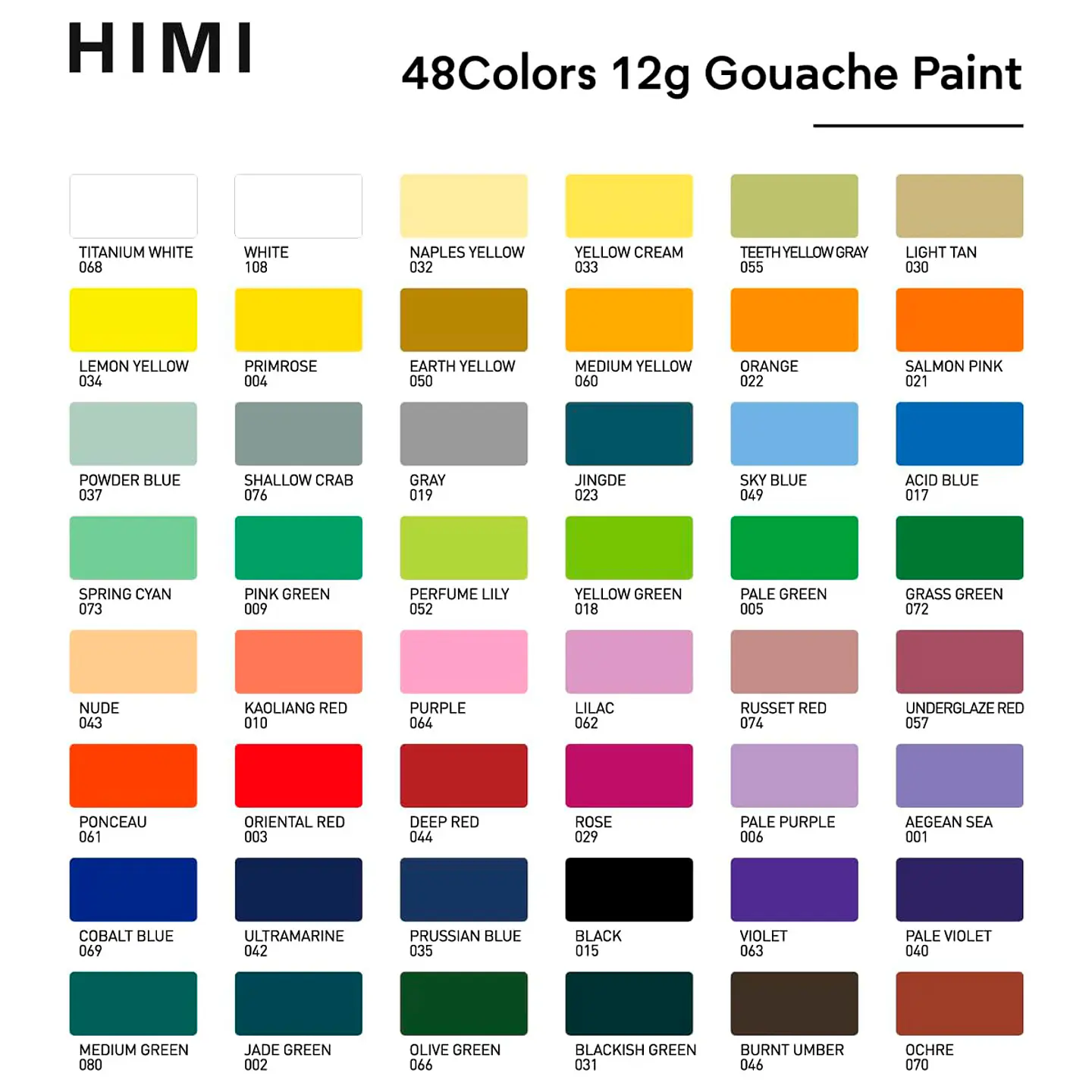 Set Gouache 48 Colores - Potes 12g 5