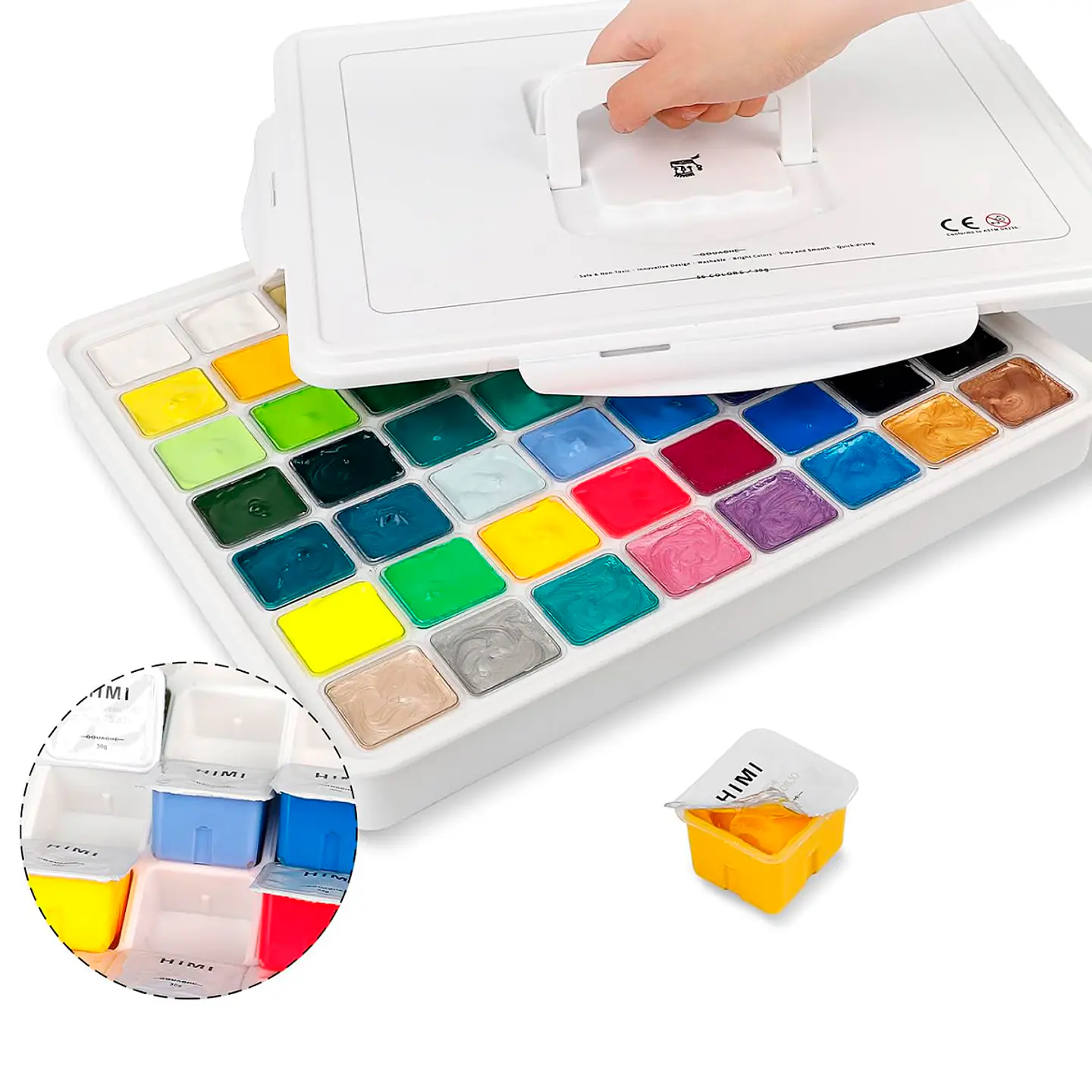 Set Gouache 56 Colores / 30GR (Estuche Blanco) 3