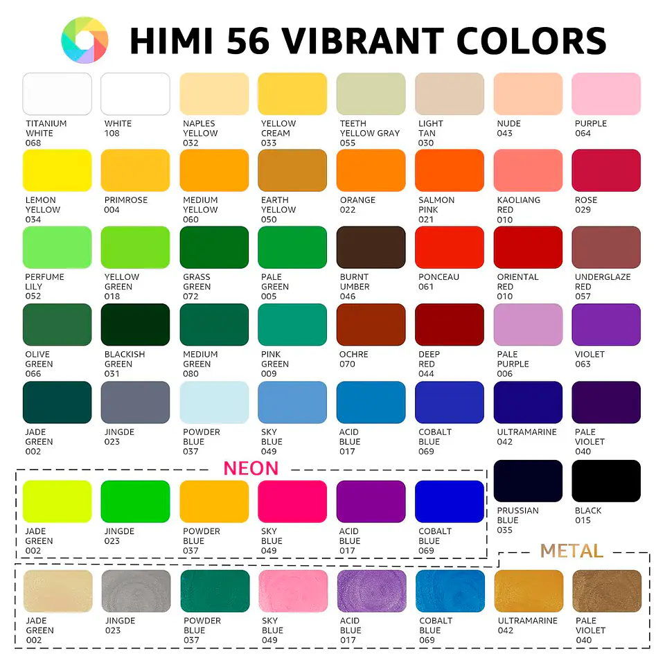 Set Gouache 56 Colores / 30GR (Estuche Blanco) 5