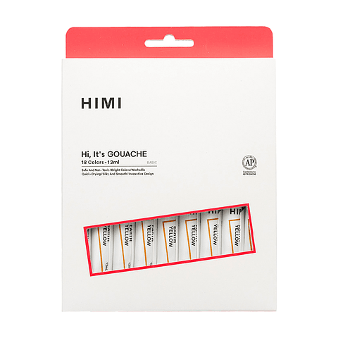 Himi Set De Tubo De 18 Pintura Gouache 12ml