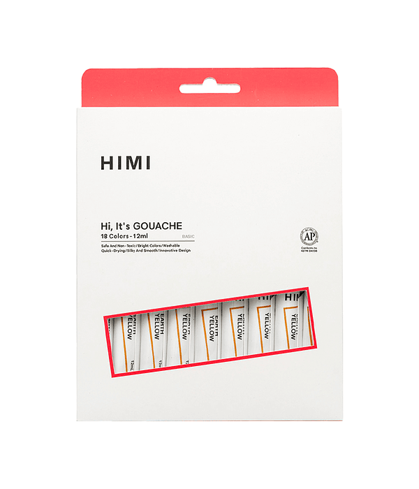 Himi Set De Tubo De 18 Pintura Gouache 12ml