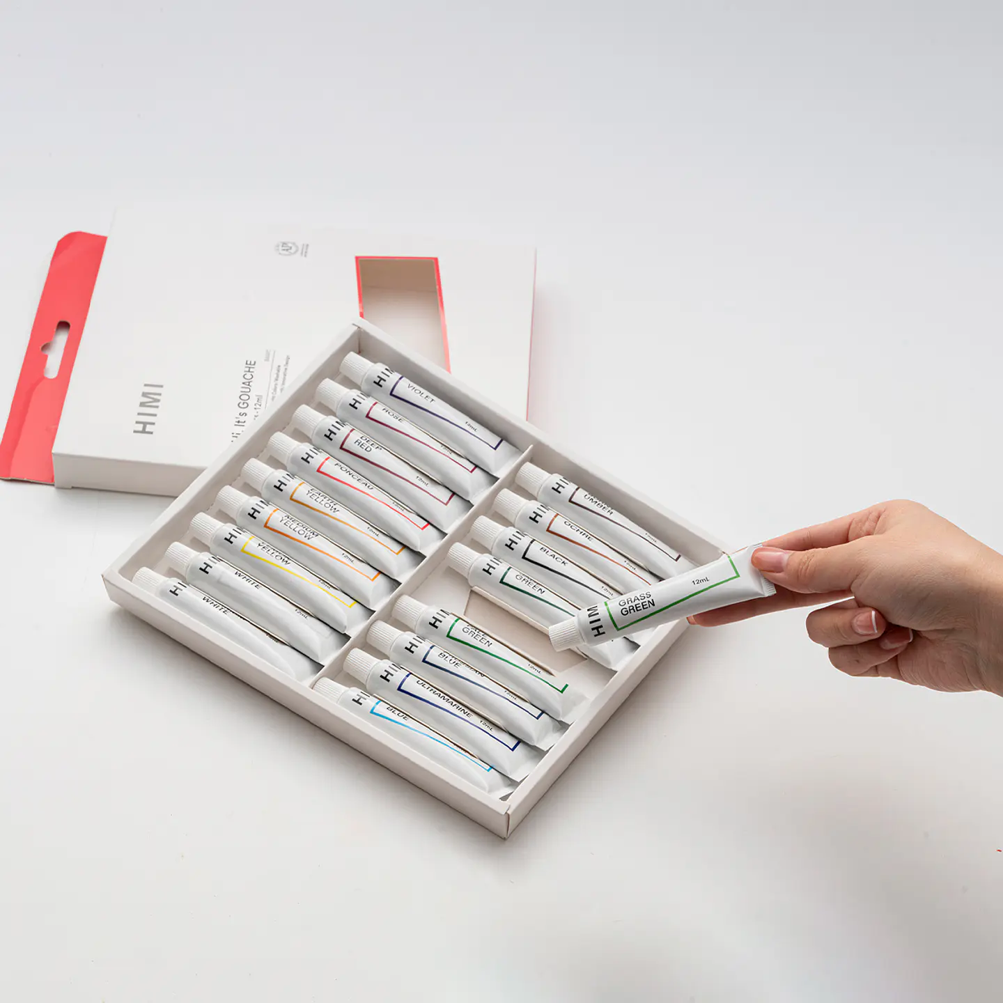 Himi Set De Tubo De 18 Pintura Gouache 12ml 2
