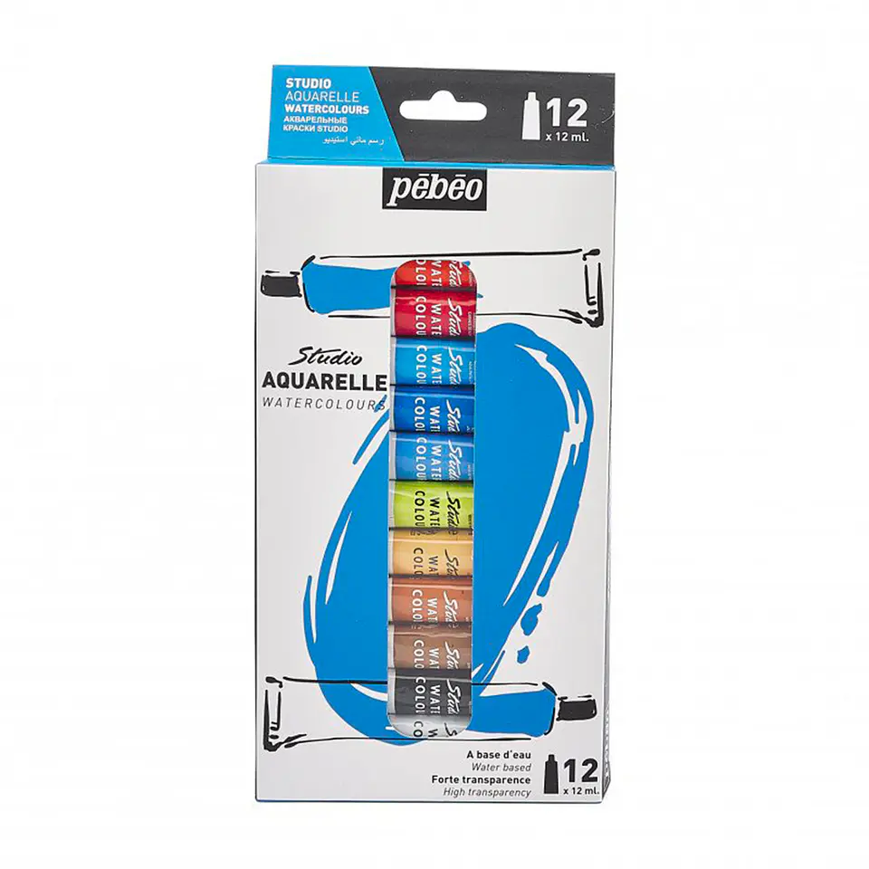 Acuarela Pebeo Studio Set 12 Colores 12ml 1