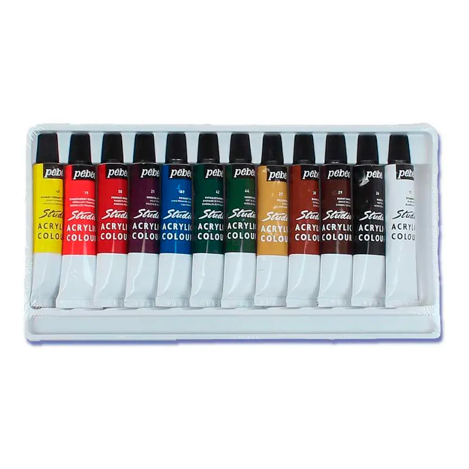 Acrílico Pebeo Studio Set 12 Colores 12ml 2