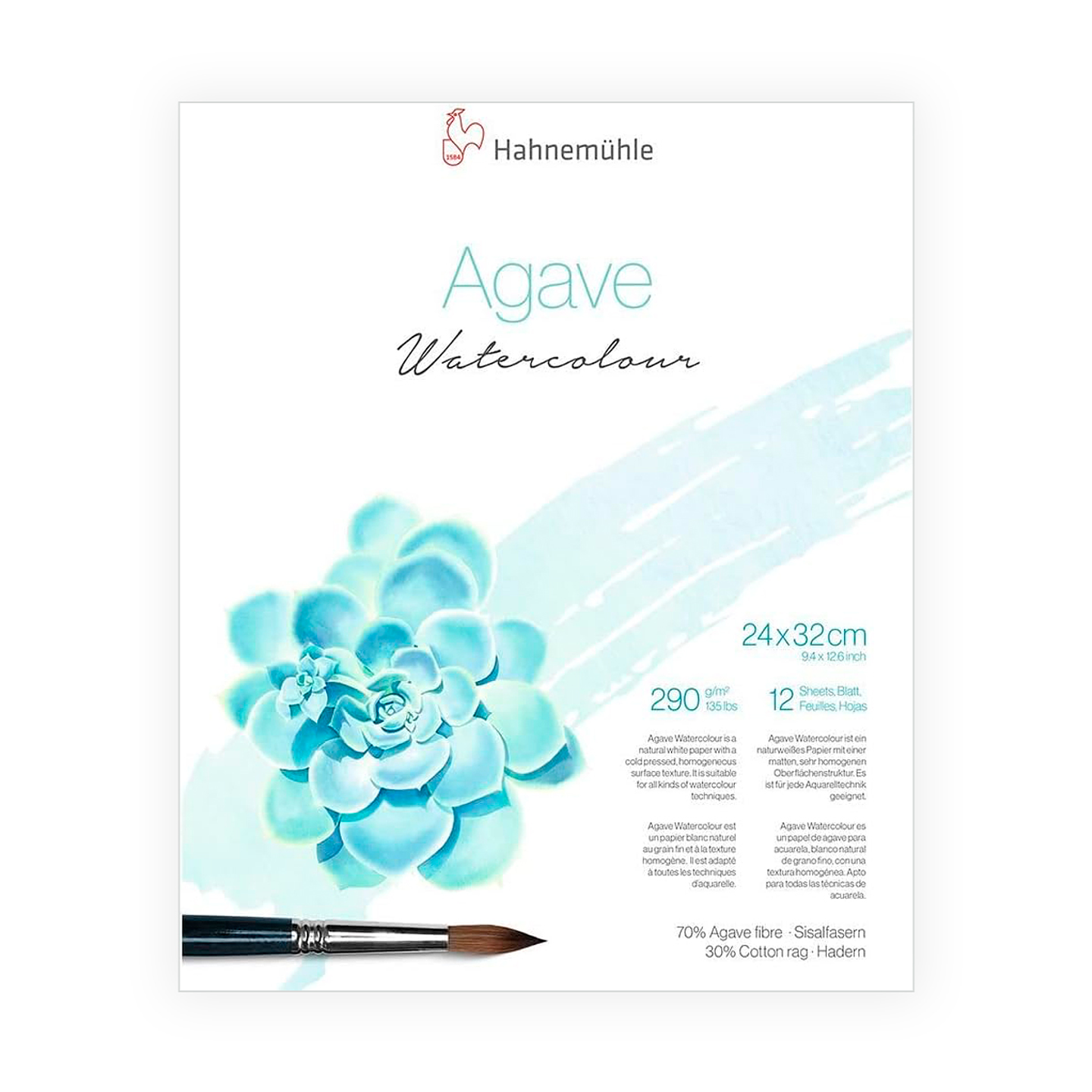 Block Acuarela Agave 290gr 12 Hojas - Hahnemühle 3