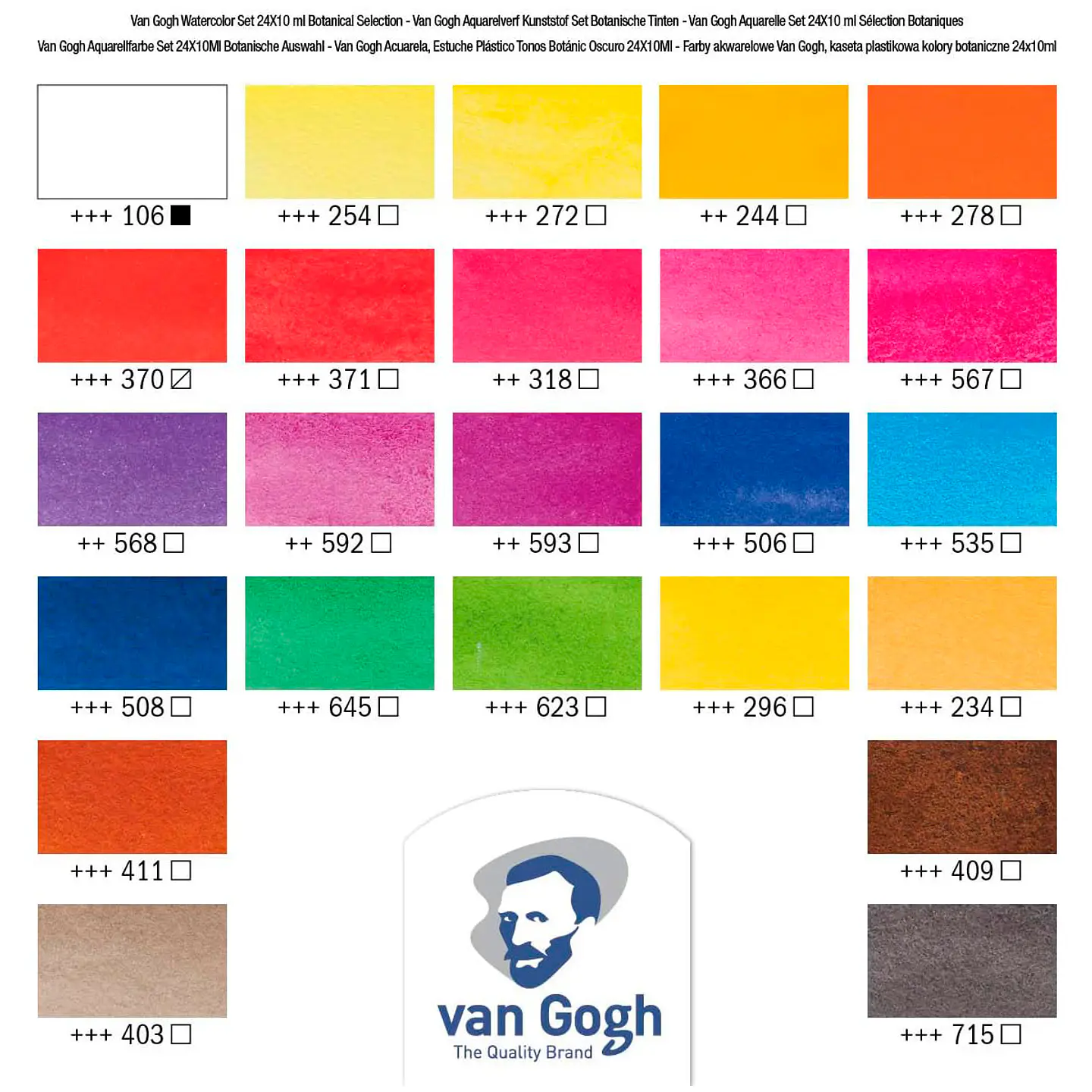  Acuarela en Pastillas Van Gogh Set 24 Colores Botánicos 4