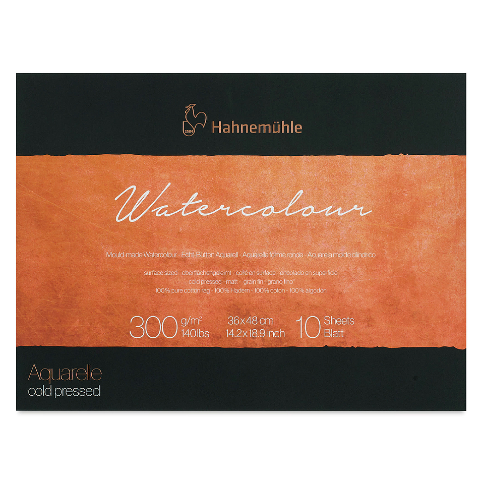 Block Acuarela Algodón 300grs 10Hjs - Hahnemühle 4
