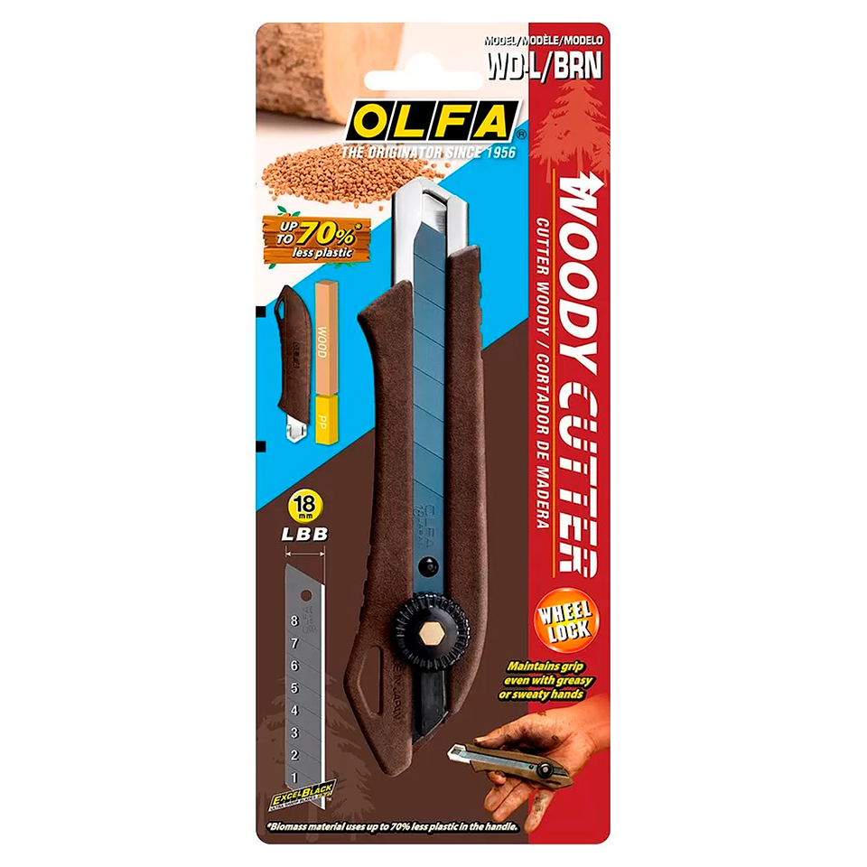 Cuchillo industrial 18 mm con antideslizante WD-L 1