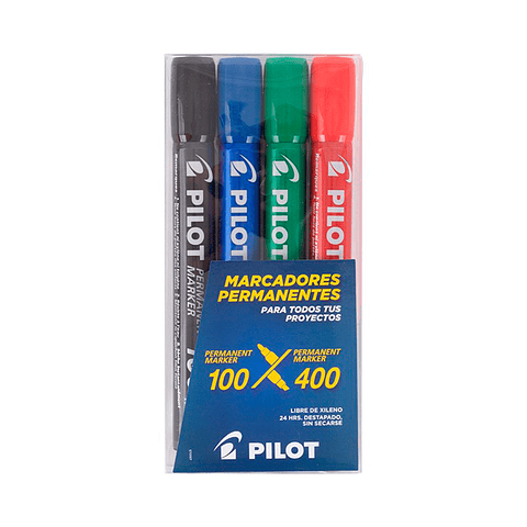 Set 4 unidades Marcador Permanente SCA100 - Pilot
