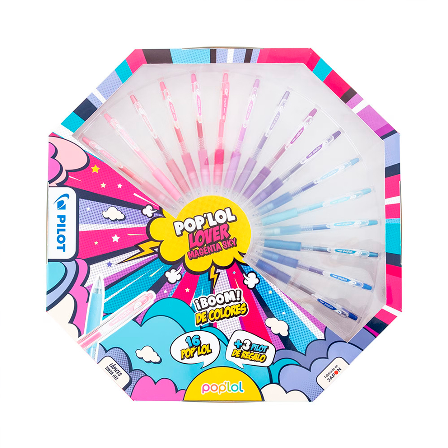 Set Poplol 16 Colores Magenta Sky 1