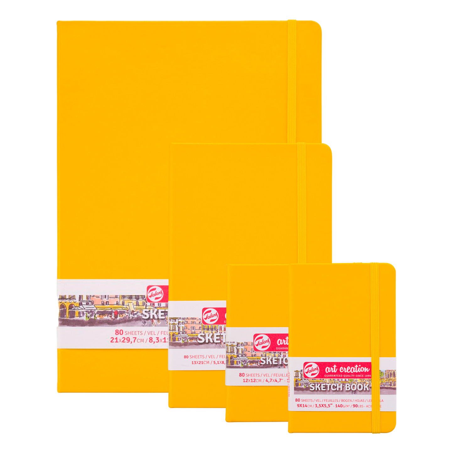 Libreta Sketchbook Amarillo Oro Lisa 140grs 80hjs - Art Creation 1