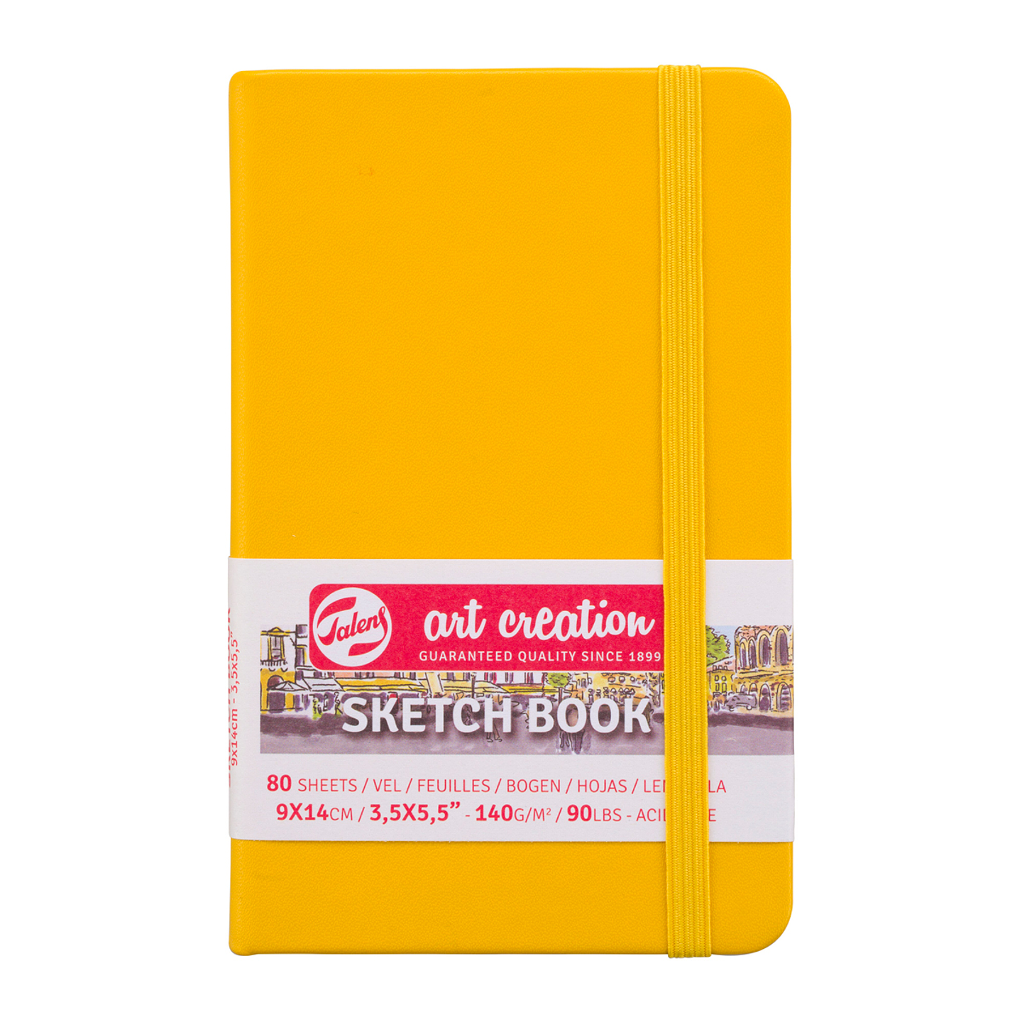 Libreta Sketchbook Amarillo Oro Lisa 140grs 80hjs - Art Creation 2
