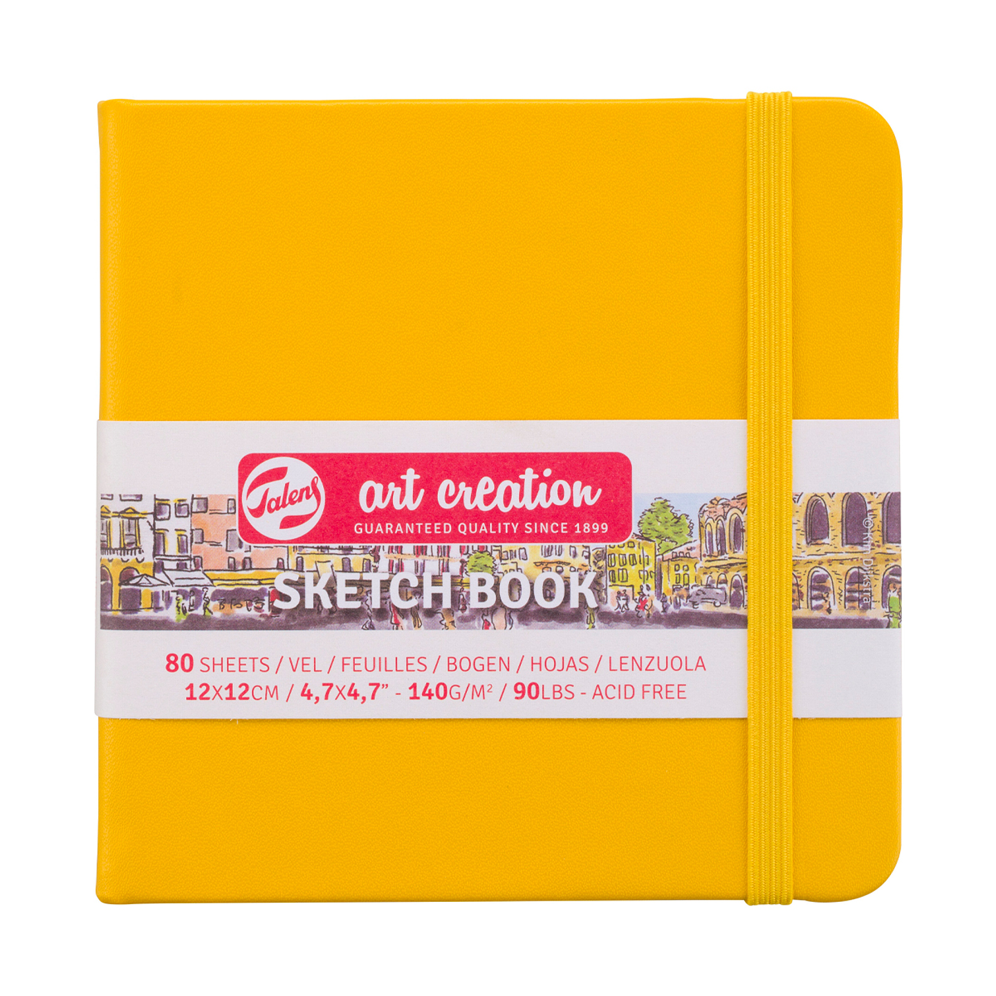 Libreta Sketchbook Amarillo Oro Lisa 140grs 80hjs - Art Creation 3