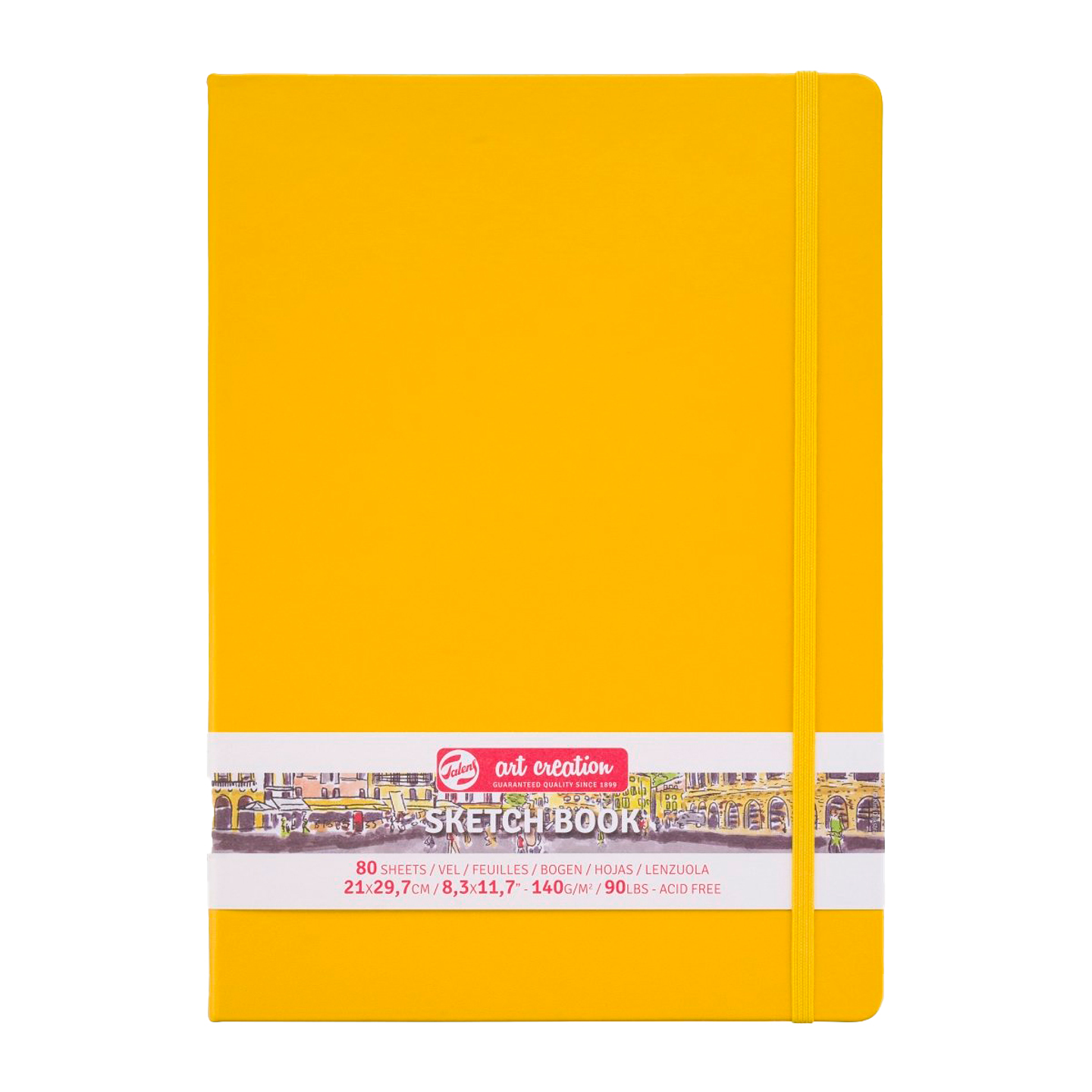 Libreta Sketchbook Amarillo Oro Lisa 140grs 80hjs - Art Creation 5