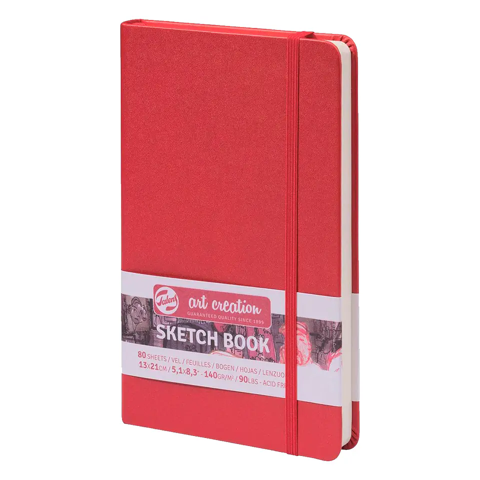 Libreta Sketchbook Roja Lisa 140grs 80hjs - Art Creation 3