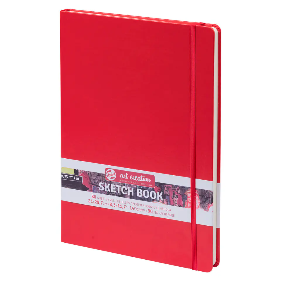 Libreta Sketchbook Roja Lisa 140grs 80hjs - Art Creation 5