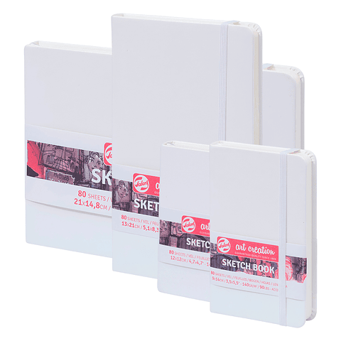 Libreta Sketchbook Blanca Lisa 140grs 80hjs - Art Creation