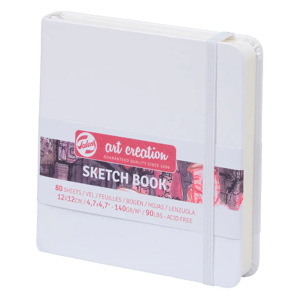 Libreta Sketchbook Blanca Lisa 140grs 80hjs - Art Creation 3