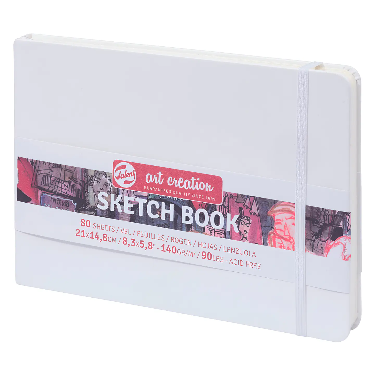 Libreta Sketchbook Blanca Lisa 140grs 80hjs - Art Creation 5