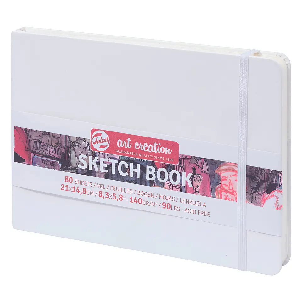 Libreta Sketchbook Blanca Lisa 140grs 80hjs - Art Creation 5